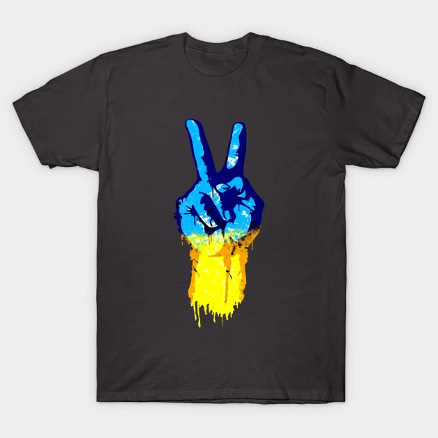 Victory Hand Slava Ukraini T-Shirt by Scar